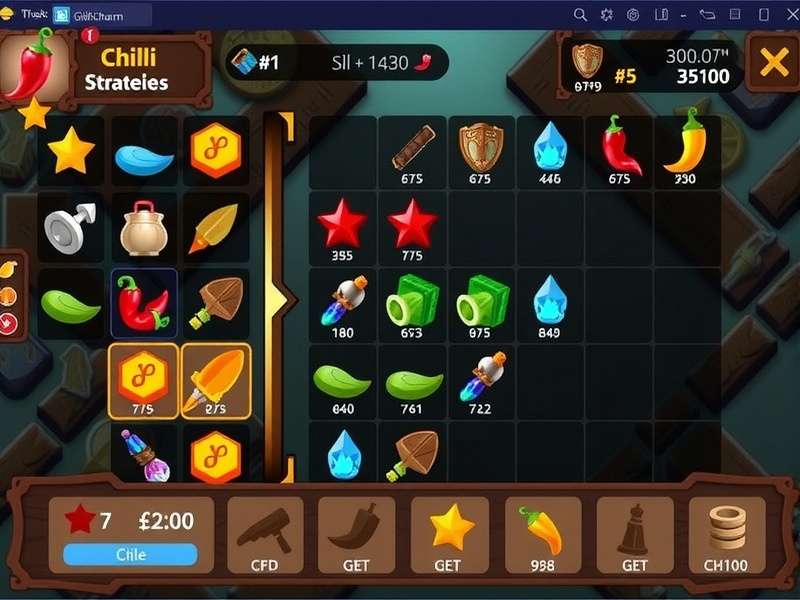 Chilli Charm Pioneers Strategy Interface